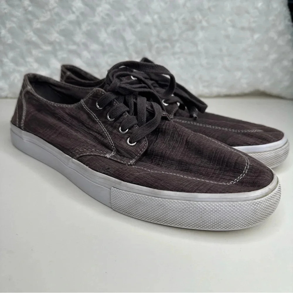 Bed Stu Mens Brown Distressed Canvas Low Sneakers Size 11